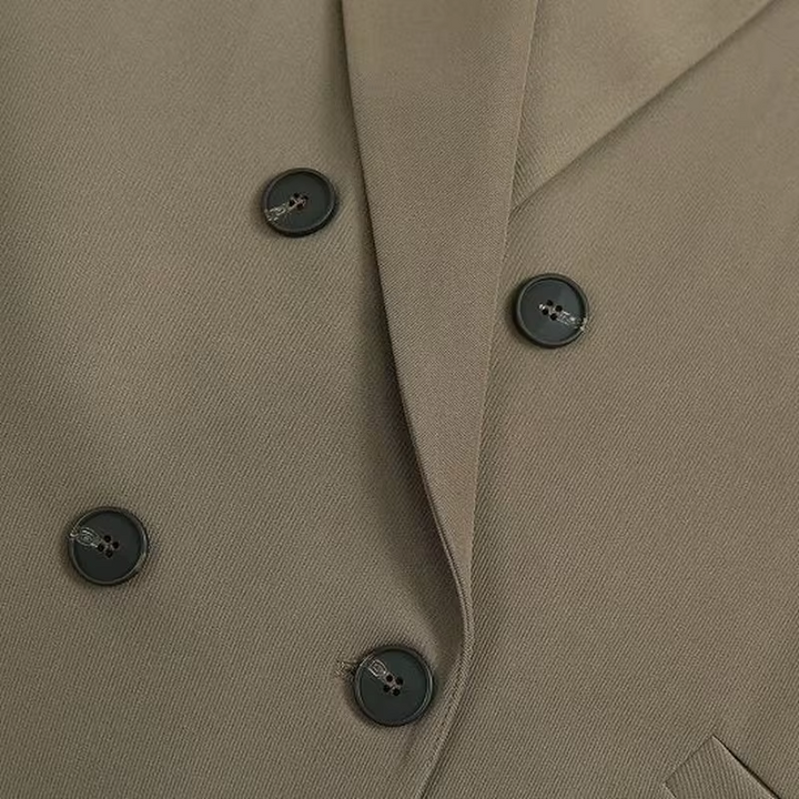 Mirla | Större Storlekar Dubbelknäppt Blazer-Eva Jonsson