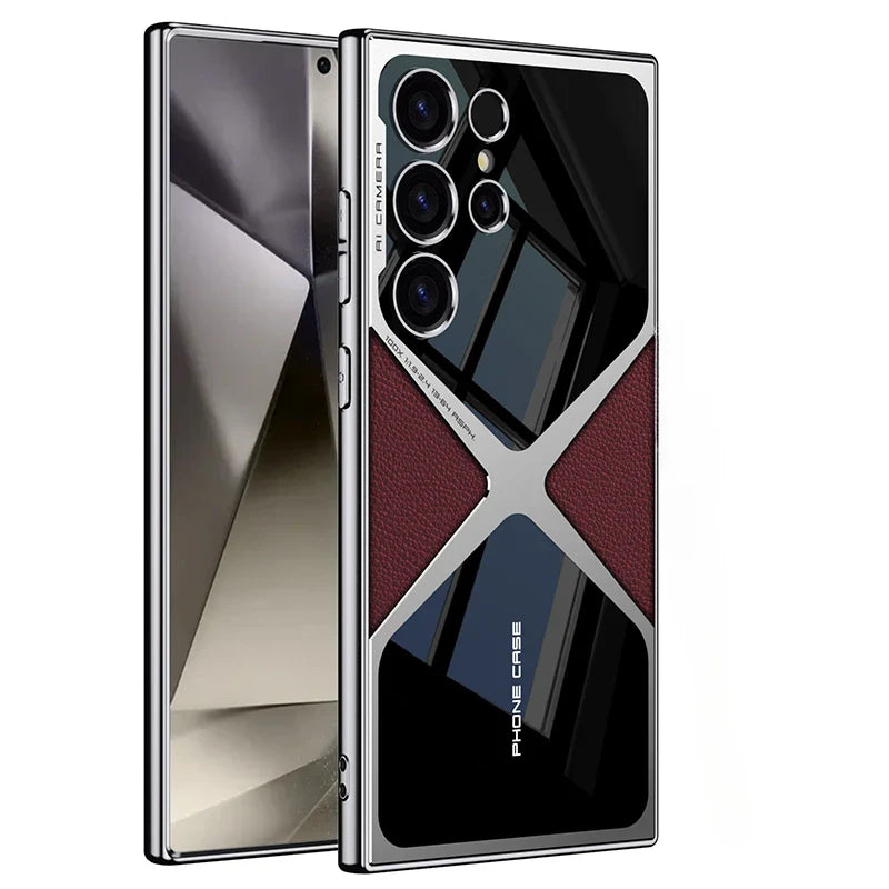 Mirla | Stötsäker Läder Telefonfodral för Samsung Galaxy-Eva Jonsson