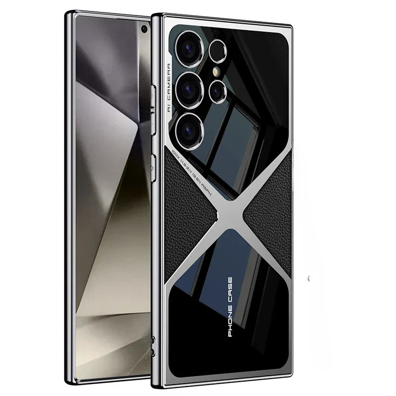 Mirla | Stötsäker Läder Telefonfodral för Samsung Galaxy-Eva Jonsson