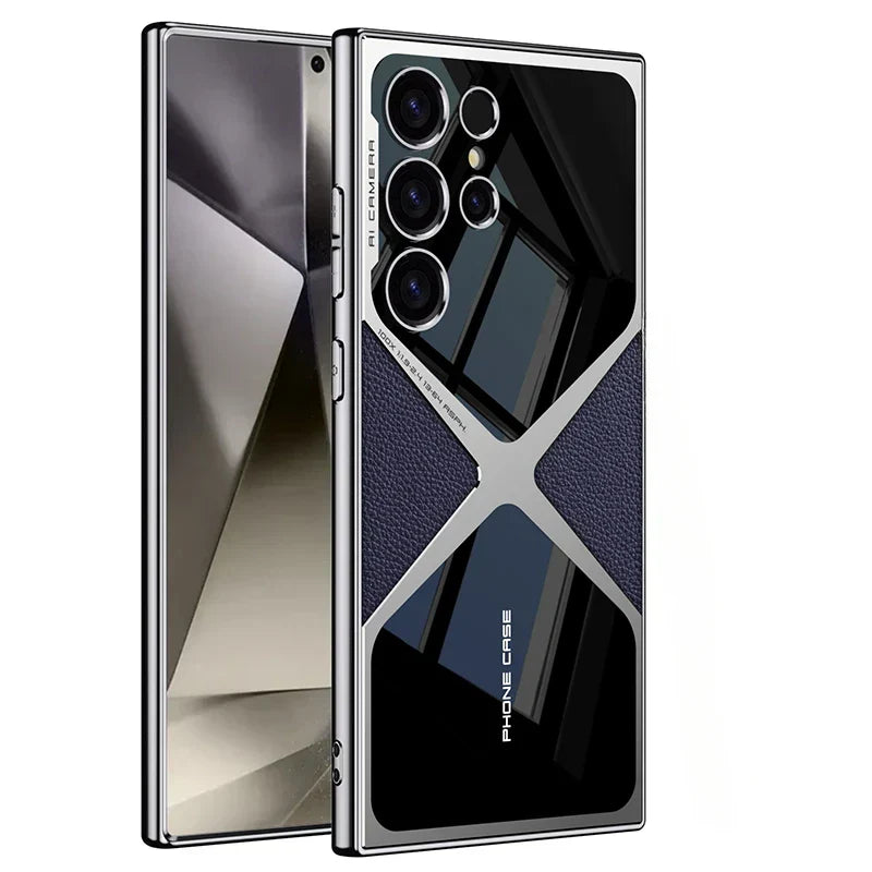 Mirla | Stötsäker Läder Telefonfodral för Samsung Galaxy-Eva Jonsson
