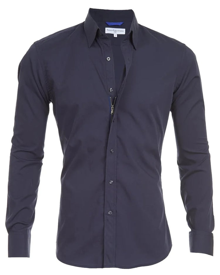 Mirla | Stretch Zip Skjorta (Skjorta)-Eva Jonsson