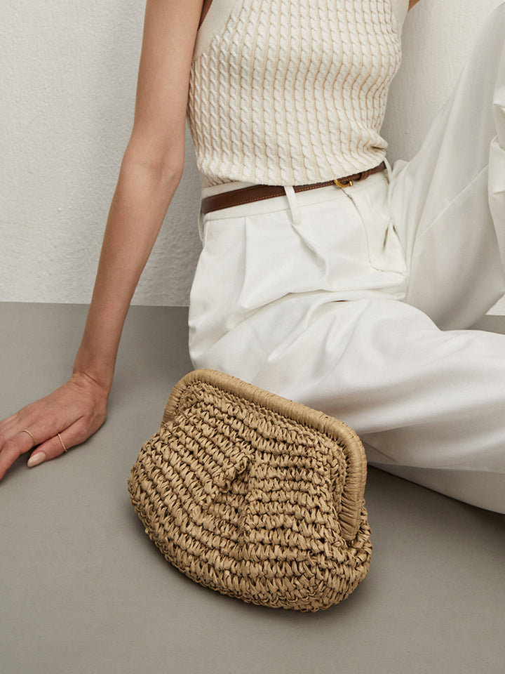 Mirla | Strohhatt Clutch-väska-Eva Jonsson