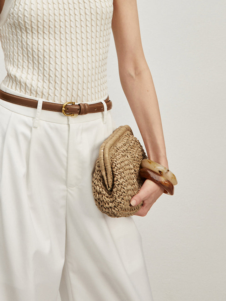 Mirla | Strohhatt Clutch-väska-Eva Jonsson