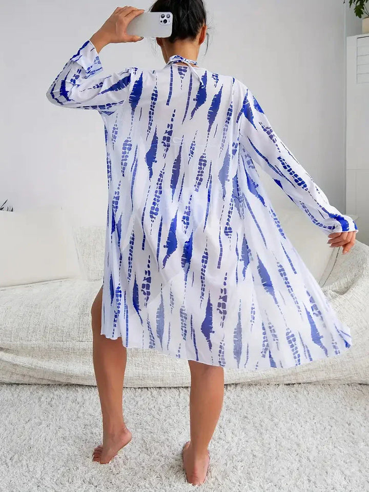 Mirla | Stycke strandkläder, triangel, hög skärning, bikini-set, strandoverall-Eva Jonsson