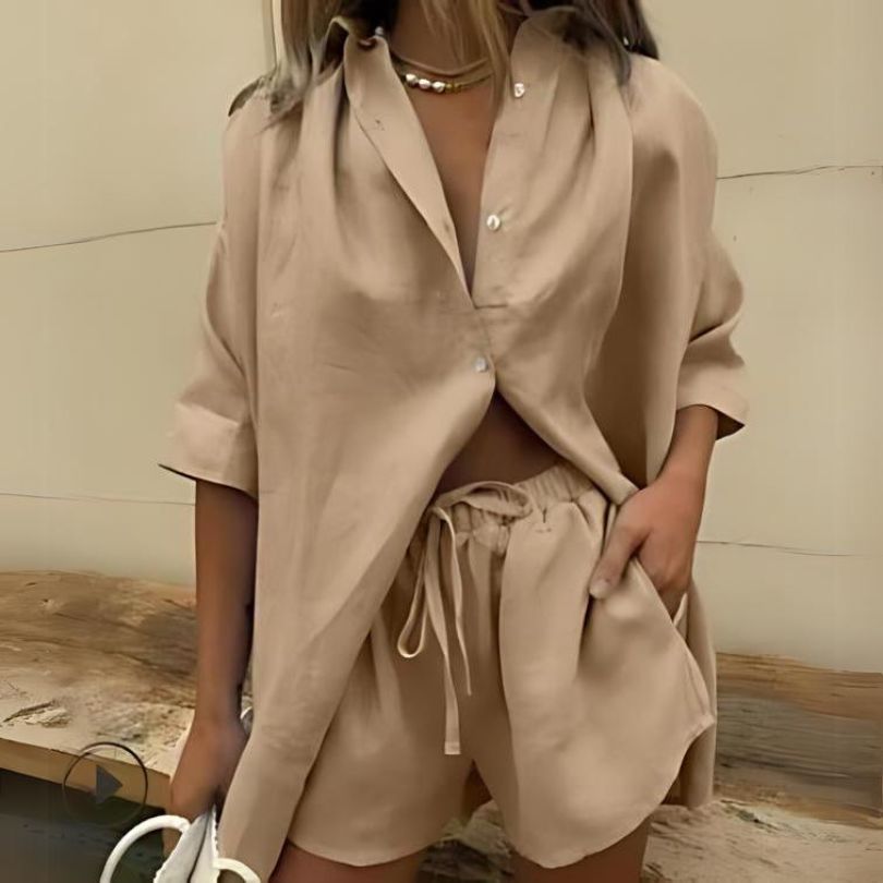 Mirla | Stylish set med topp och shorts-Eva Jonsson