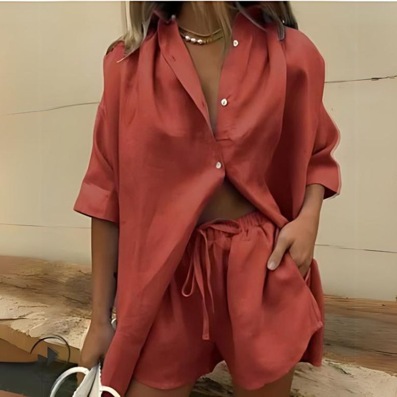 Mirla | Stylish set med topp och shorts-Eva Jonsson