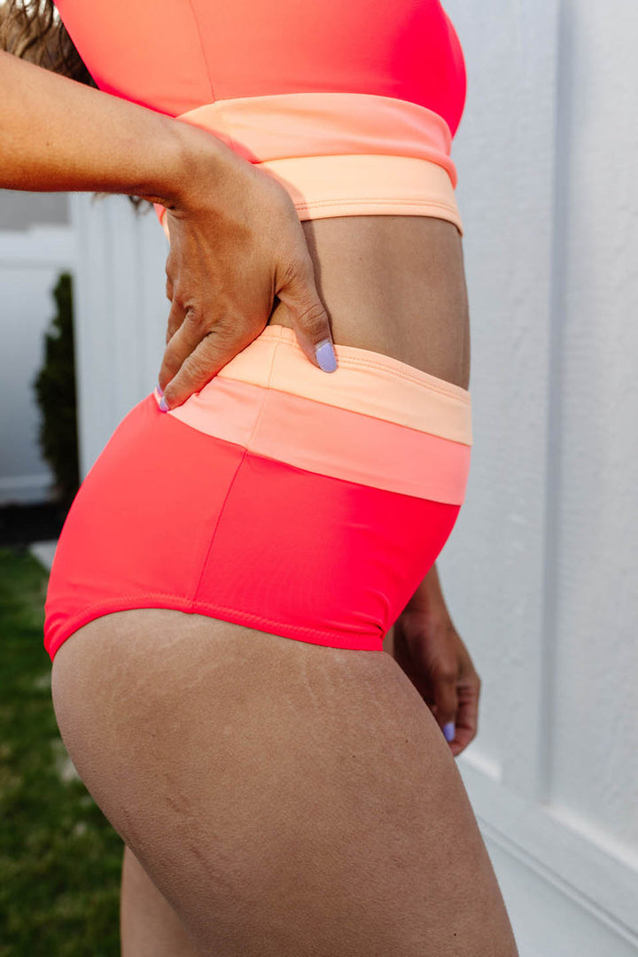 Mirla | Svart Colorblock Cut Back Bikini-set-Eva Jonsson