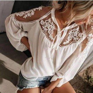 Mirla | T-shirt i viskande spets-Eva Jonsson