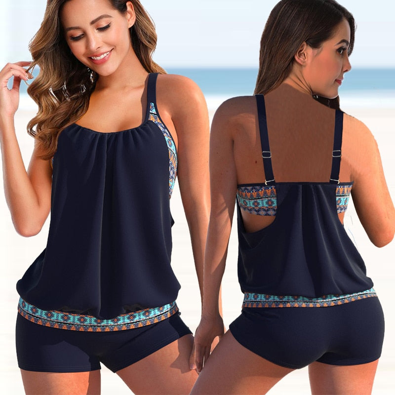 Mirla | Tankini-set Sommarligt Tvåfärgat Tankini-set-Eva Jonsson