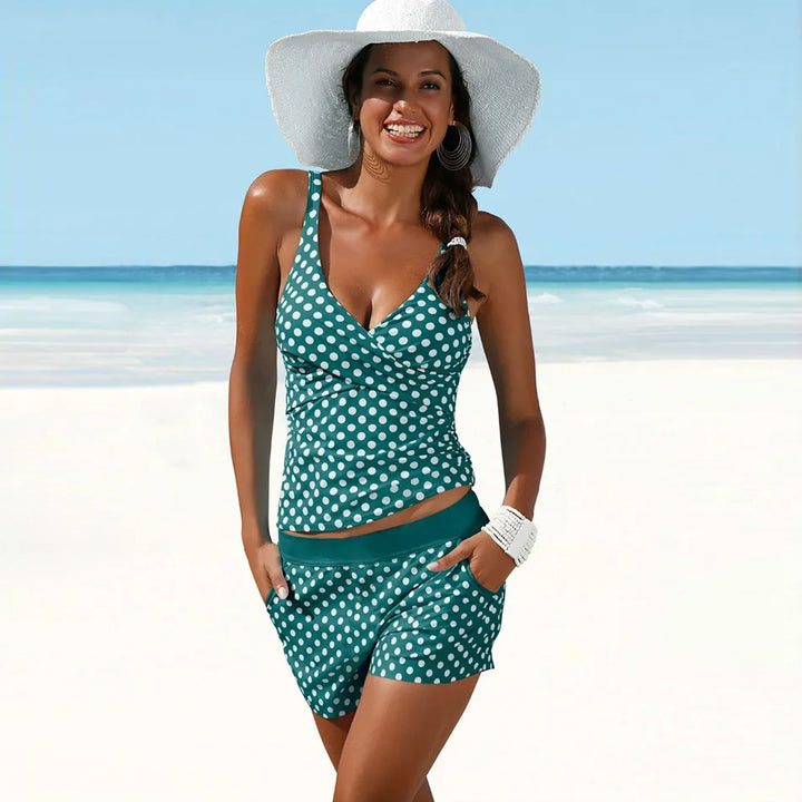 Mirla | Tankini-set med prickar för damer-Eva Jonsson