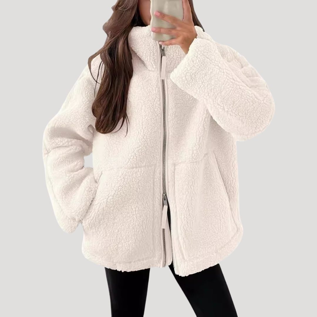 Mirla | Teddy Fleece Jacka Varm Mjuk och Bekväm-Eva Jonsson