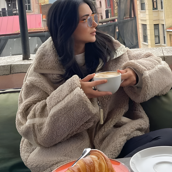 Mirla | Teddy fleecejacka för damer-Eva Jonsson
