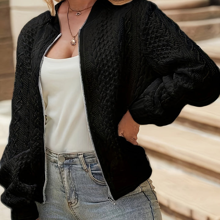 Mirla | Texturerad bomberjacka-Eva Jonsson