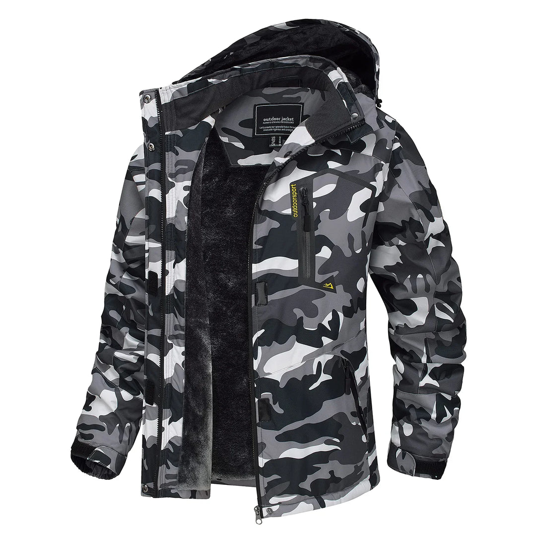Mirla | Tjock Huva Camo Skidjacka-Eva Jonsson
