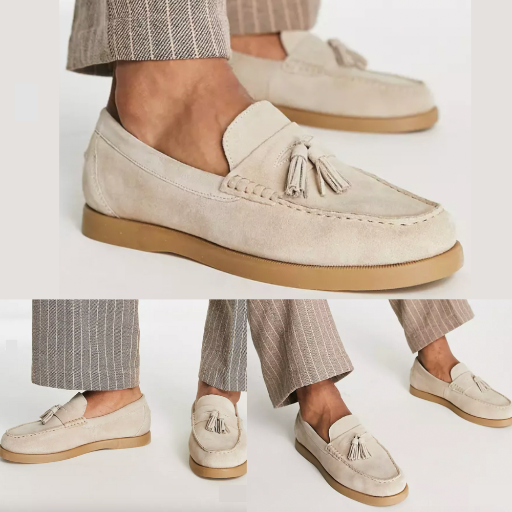 Mirla | Tofflor Beige Herrskor Mokasiner-Eva Jonsson