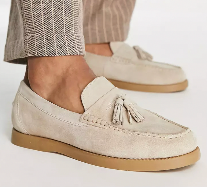 Mirla | Tofflor Beige Herrskor Mokasiner-Eva Jonsson