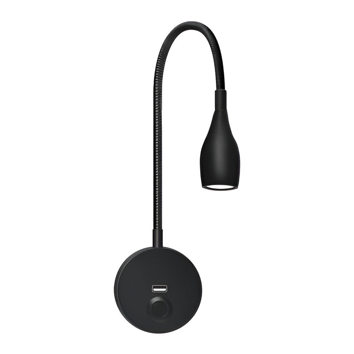 Mirla | TouchGlow - 2-i-1-Gåshals Vägglampa med USB-laddare för Mysiga Lässtunder-Eva Jonsson
