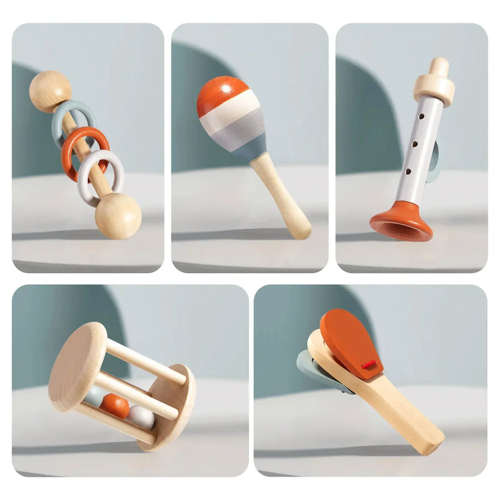 Mirla | Trä Montessori Musikinstrument Set för Småbarn - Professionellt Stämd Xylofon, Maracas, och Mer - Pedagogisk Gåva för Förskolebarn-Eva Jonsson
