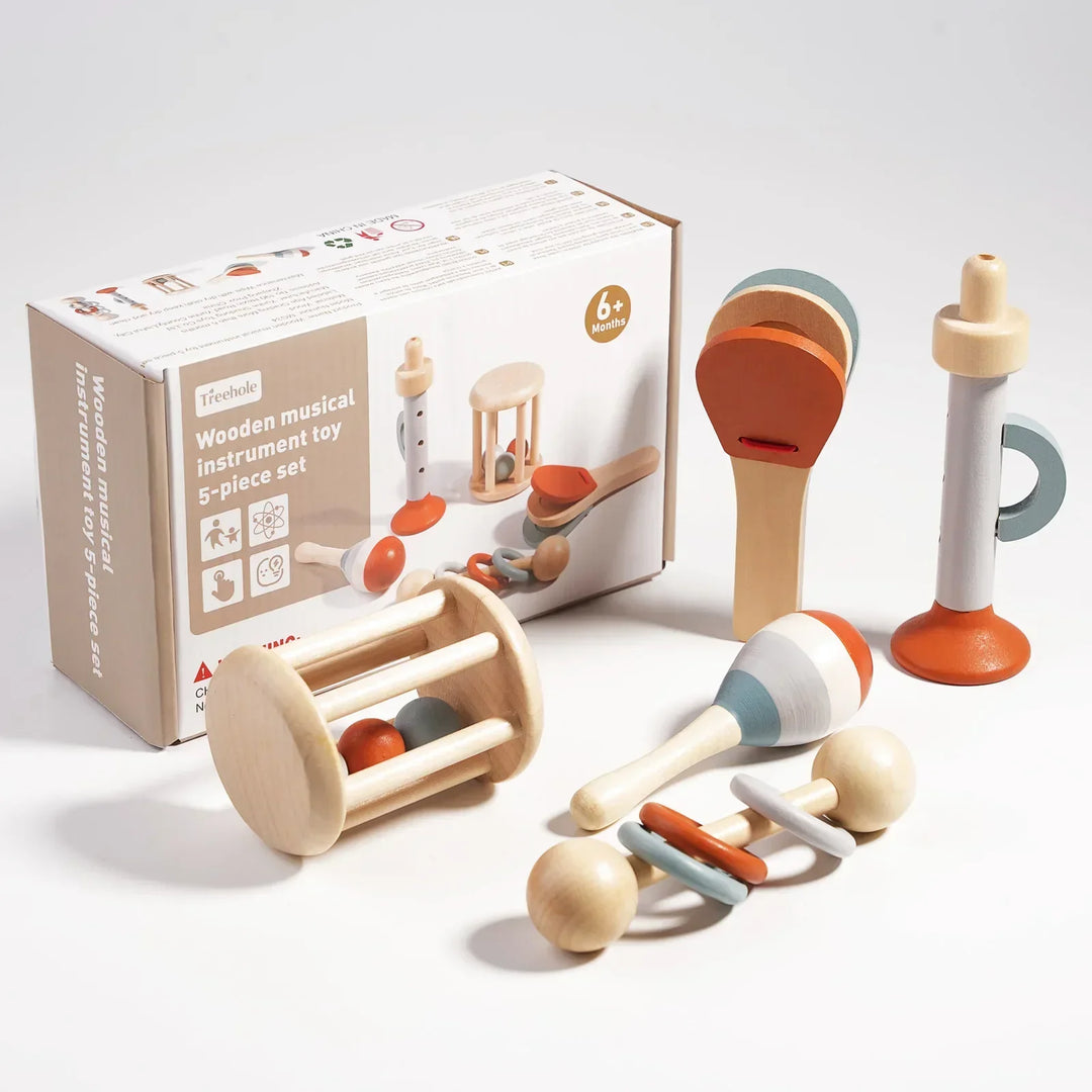 Mirla | Trä Montessori Musikinstrument Set för Småbarn - Professionellt Stämd Xylofon, Maracas, och Mer - Pedagogisk Gåva för Förskolebarn-Eva Jonsson