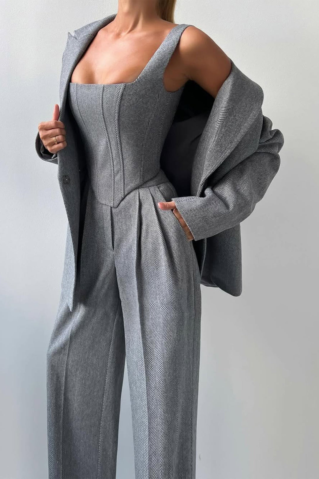 Mirla | Tredelad Kostym med Dubbel Blazer-Eva Jonsson