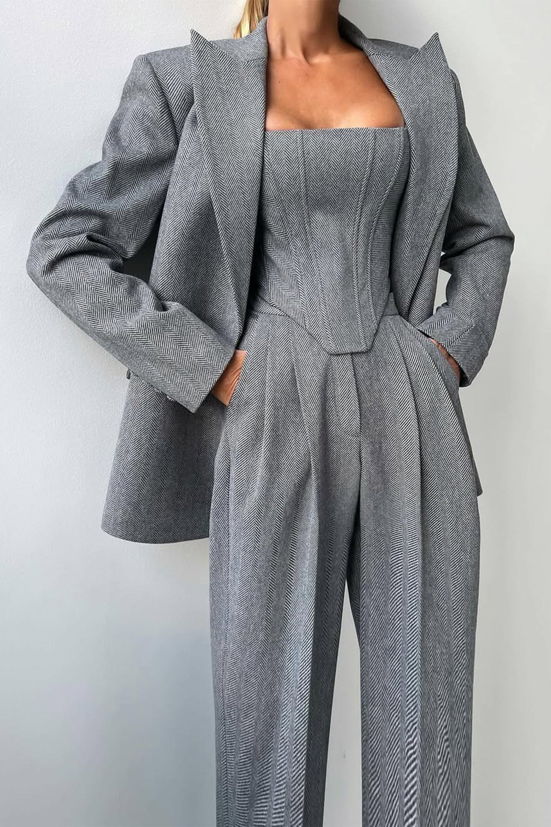 Mirla | Tredelad Kostym med Dubbel Blazer-Eva Jonsson