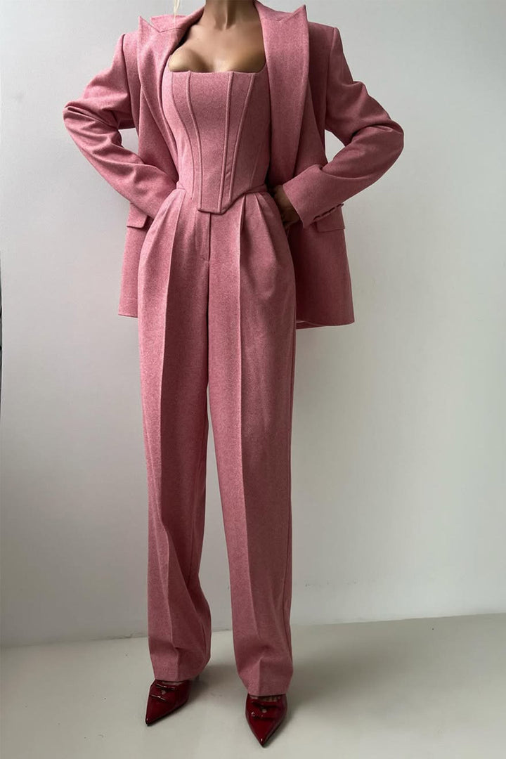 Mirla | Tredelad Kostym med Dubbel Blazer-Eva Jonsson