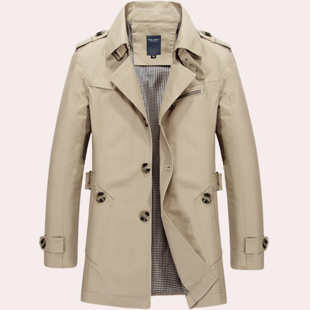 Mirla | Trenchcoat för män - Stilig och Elegant Vårjacka-Eva Jonsson
