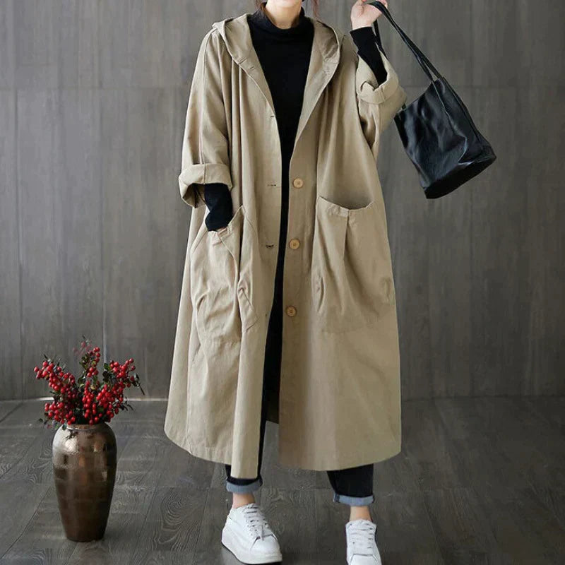 Mirla | Trenchcoat med Stora Fickor-Eva Jonsson
