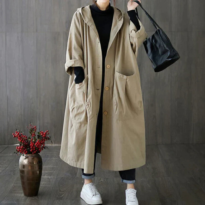 Mirla | Trenchcoat med Stora Fickor-Eva Jonsson