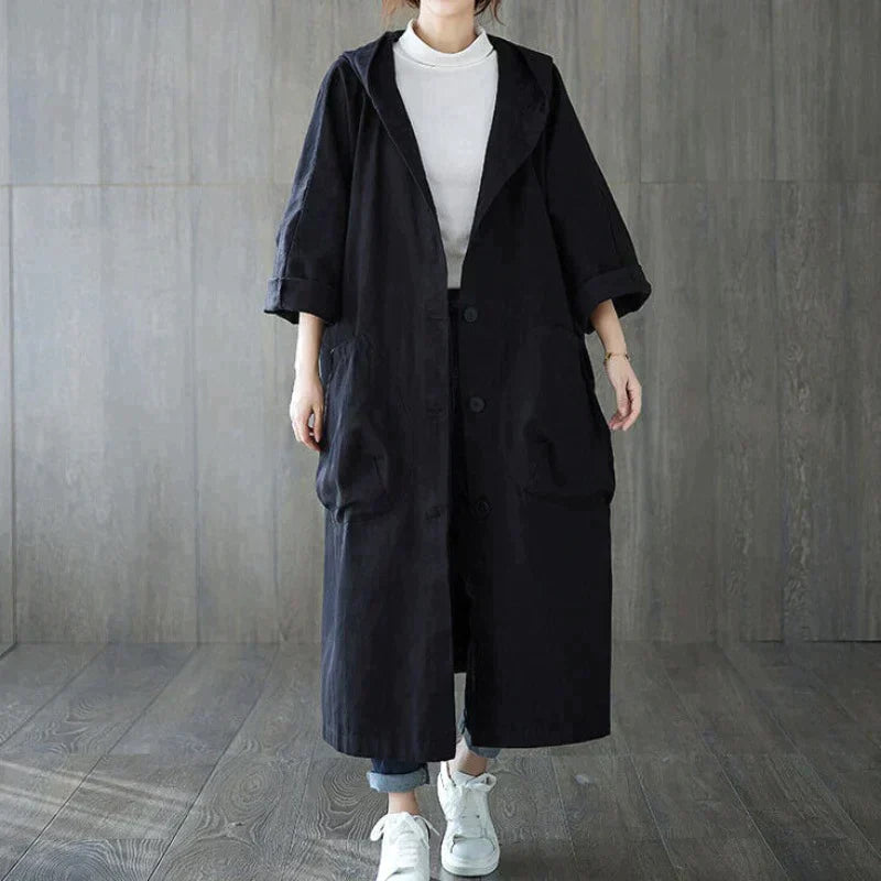 Mirla | Trenchcoat med Stora Fickor-Eva Jonsson