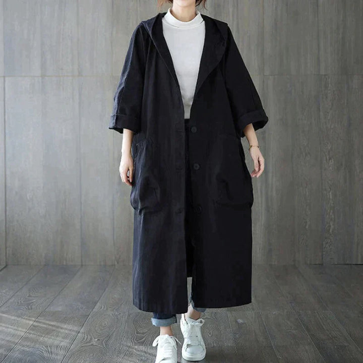 Mirla | Trenchcoat med Stora Fickor-Eva Jonsson