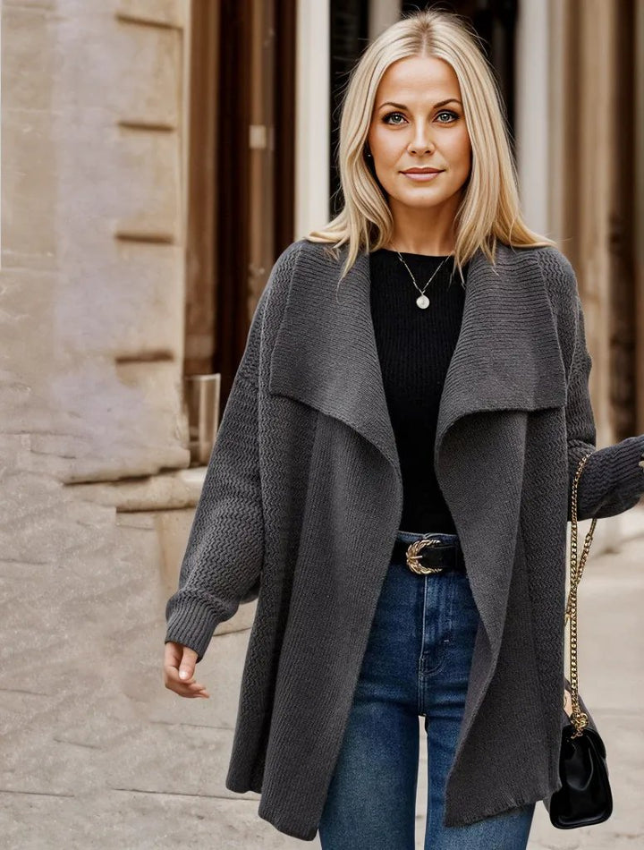 Mirla | Trendig Grå Cardigan för Kvinnor-Eva Jonsson