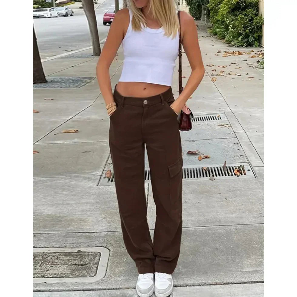 Mirla | Trendiga Cargobyxor för Dam för Avslappnade Outfits och Komfort-Eva Jonsson