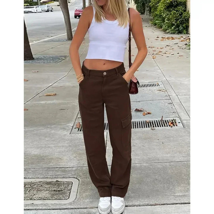 Mirla | Trendiga Cargobyxor för Dam för Avslappnade Outfits och Komfort-Eva Jonsson