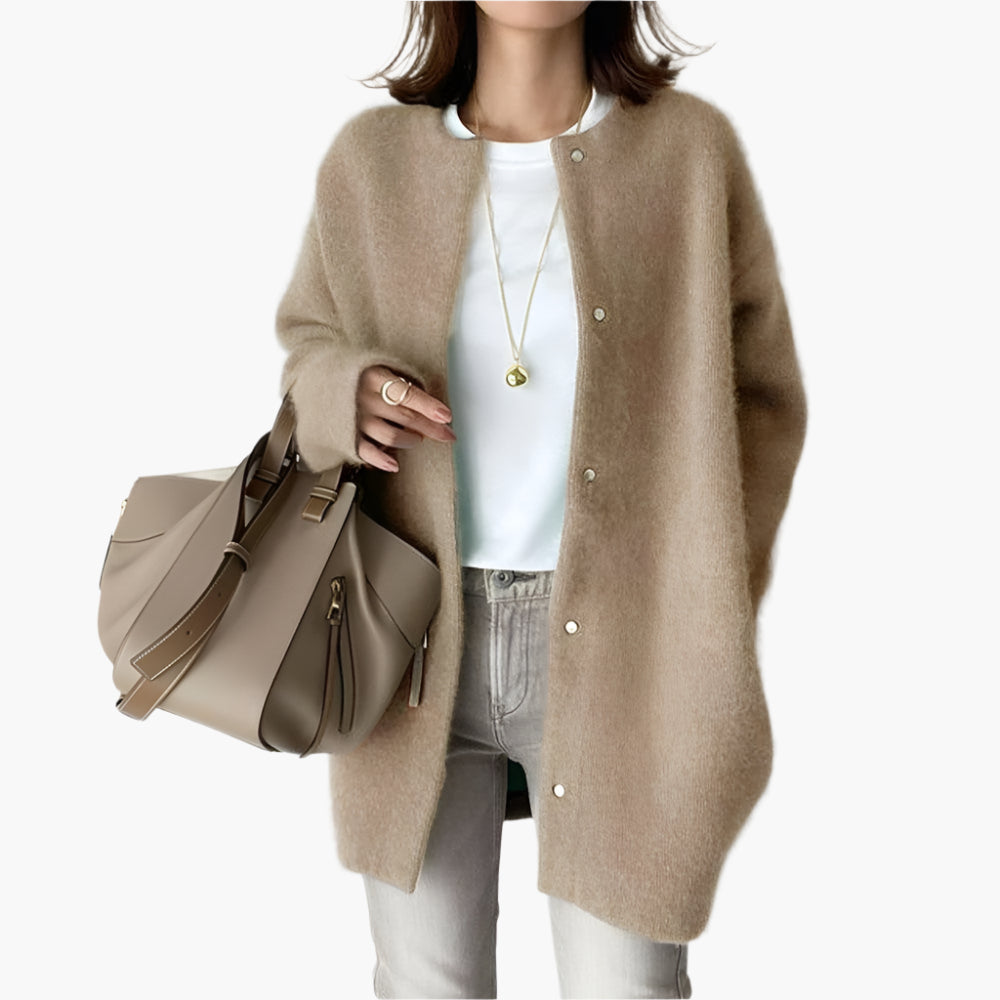 Mirla | Tröja I Oversized-Look - Modernt Casual Cardigan för Vardag och Kontor-Eva Jonsson