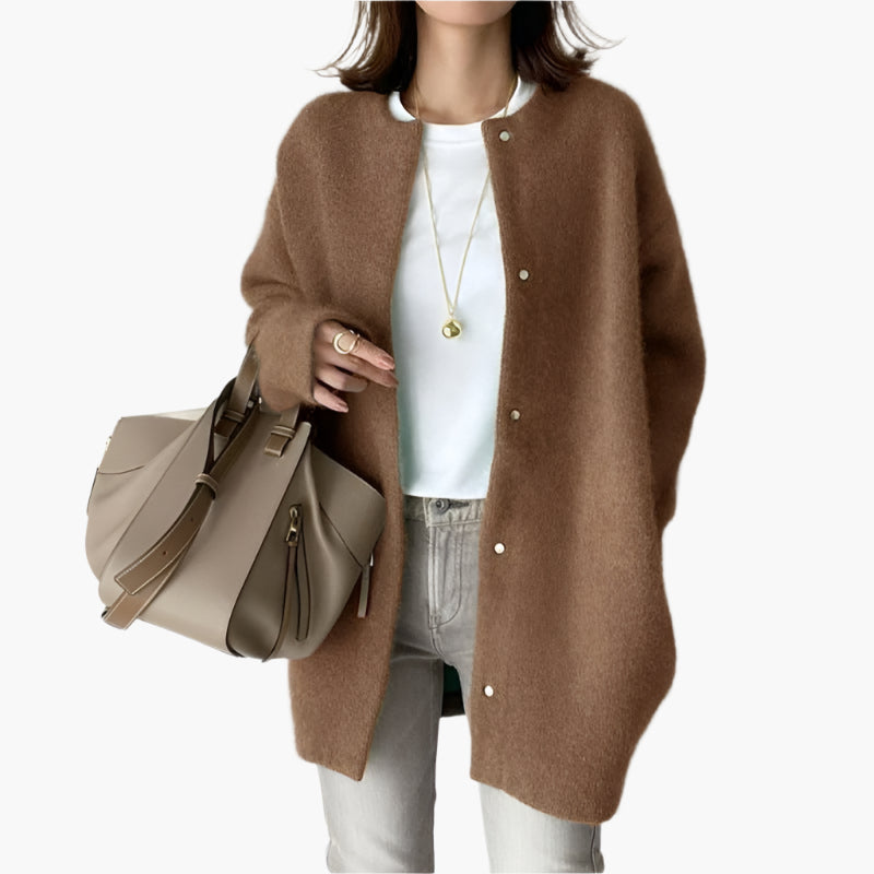 Mirla | Tröja I Oversized-Look - Modernt Casual Cardigan för Vardag och Kontor-Eva Jonsson