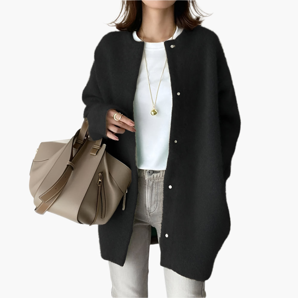 Mirla | Tröja I Oversized-Look - Modernt Casual Cardigan för Vardag och Kontor-Eva Jonsson