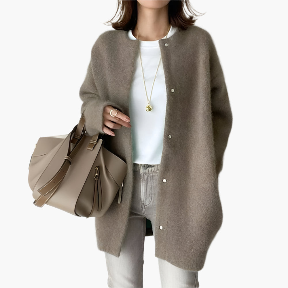 Mirla | Tröja I Oversized-Look - Modernt Casual Cardigan för Vardag och Kontor-Eva Jonsson