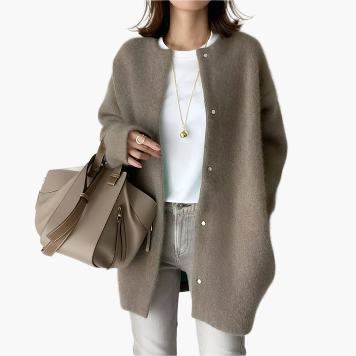 Mirla | Tröja I Oversized-Look - Modernt Casual Cardigan för Vardag och Kontor-Eva Jonsson