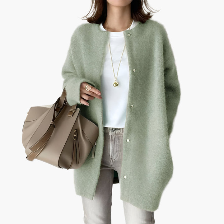 Mirla | Tröja I Oversized-Look - Modernt Casual Cardigan för Vardag och Kontor-Eva Jonsson