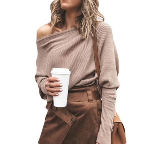 Mirla | Tröja Trendig Mjuk Off-Shoulder Sweater-Eva Jonsson