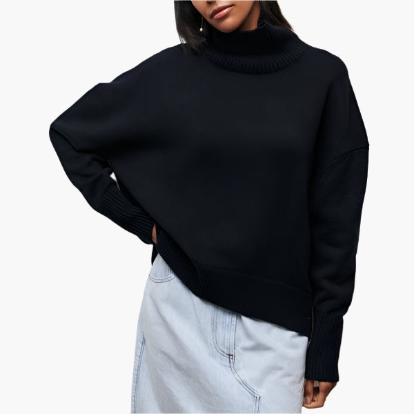 Mirla | Tröja med Rullkrage och Voluminösa Ärmar - Elegant Stil för Vardag och Kontor-Eva Jonsson