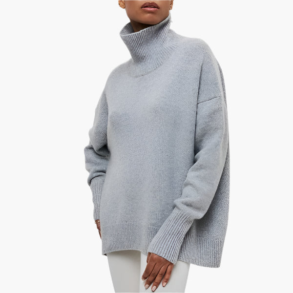 Mirla | Tröja med Rullkrage och Voluminösa Ärmar - Elegant Stil för Vardag och Kontor-Eva Jonsson