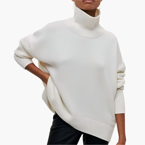 Mirla | Tröja med Rullkrage och Voluminösa Ärmar - Elegant Stil för Vardag och Kontor-Eva Jonsson
