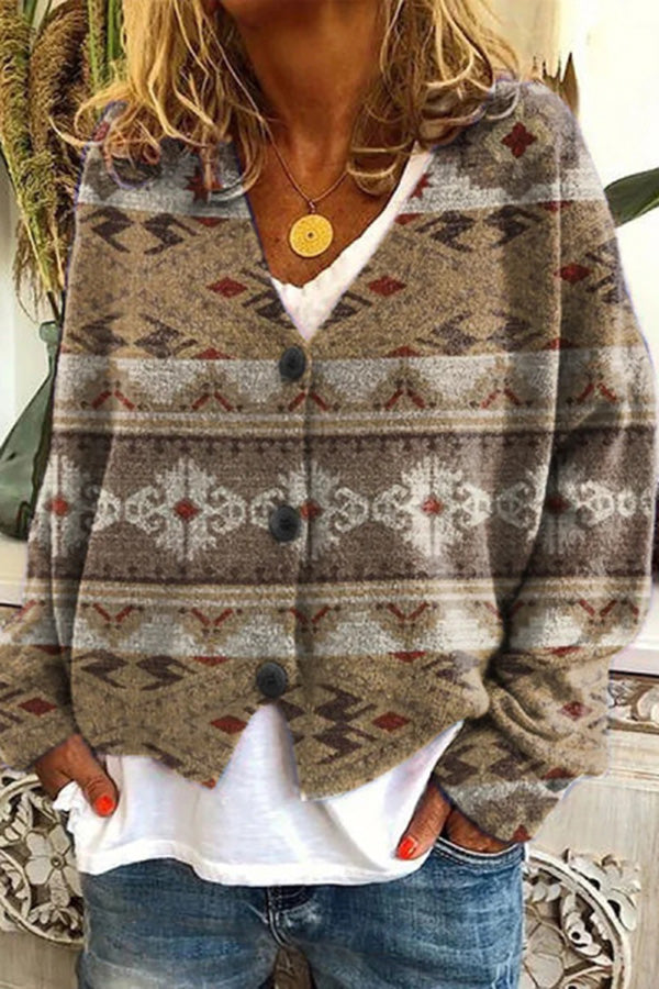 Mirla | Tryckt Boho-väst i vintage-stil-Eva Jonsson