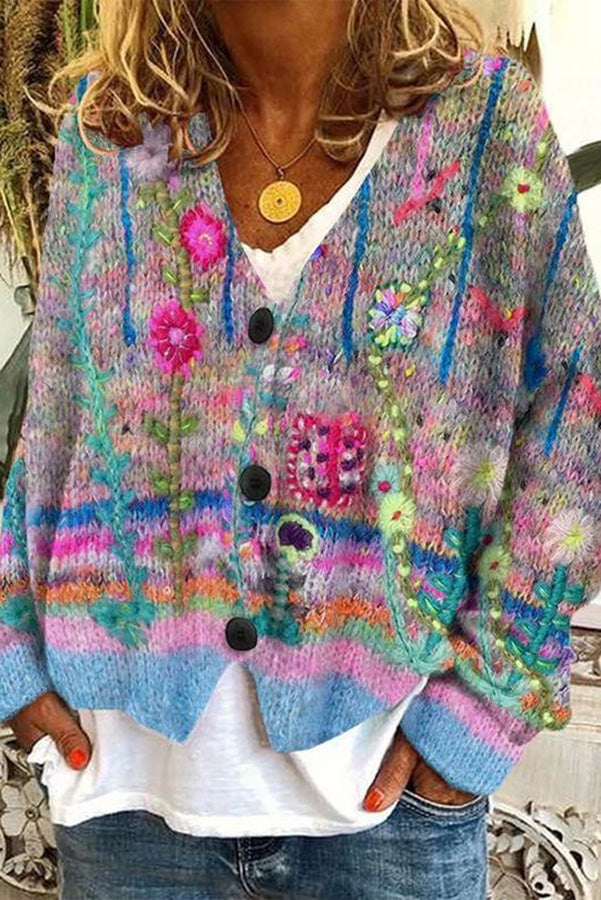 Mirla | Tryckt Boho-väst i vintage-stil-Eva Jonsson