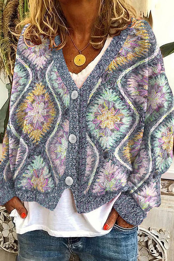 Mirla | Tryckt Boho-väst i vintage-stil-Eva Jonsson