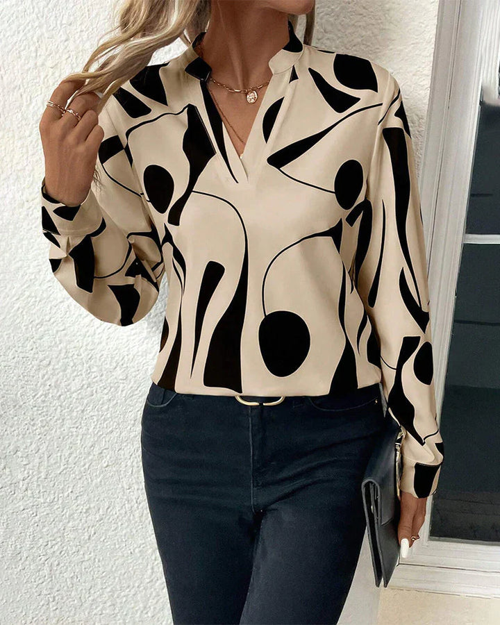 Mirla | Tryckt Elegant Blus för Kvinnor-Eva Jonsson