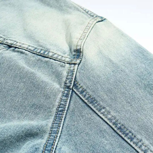 Mirla | Tvättad denimjacka med huva-Eva Jonsson