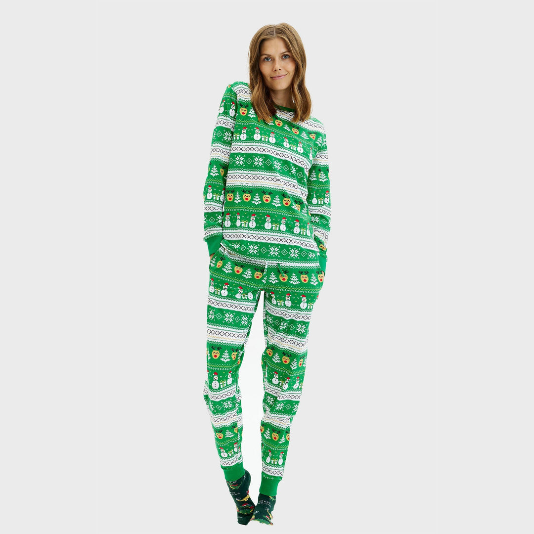 Mirla | Ultimata julpyjamas gröna damer-Eva Jonsson
